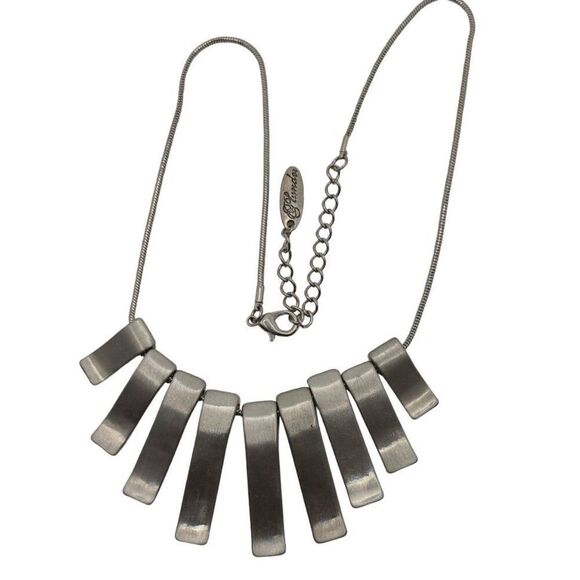 Plunder -‎ Sliver Necklace Slide 22" Chain Brushed Silver - Picture 1 of 4